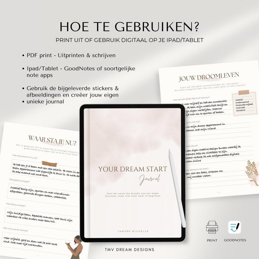 Your Dream Start Journal | Voor ondernemers die willen starten!