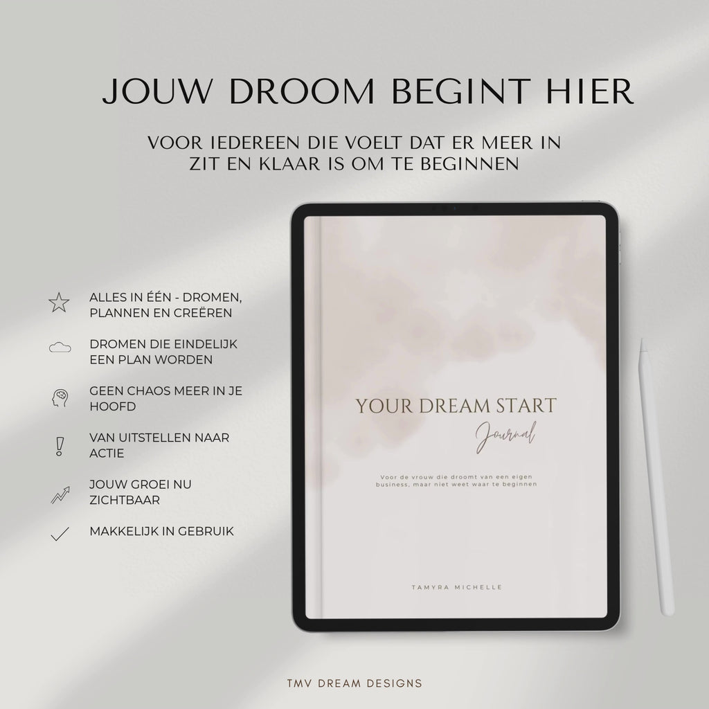Your Dream Start Journal | Voor ondernemers die willen starten!